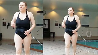 Sexy Grandma is Sexy at 66 anent a threatening swimsuit