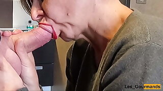 Blowjob Swallow with lipstick