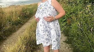 Wife levelling naked and playing in sight and playing